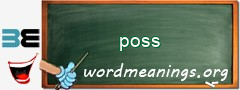 WordMeaning blackboard for poss